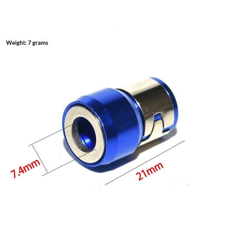1/3/5Pcs Universal 1/4 Batch Head Colored Magnetic Coil Metal Screwdriver Head Magnetizer Electric Tool Accessory Set