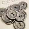 [Vintage Sewing Buttons] 10pcs Bronze & Silvery Vintage Metal Sewing Buttons |18mm Handmade Ancient Coin Design for Clothing, Hair Accessories