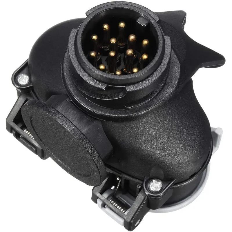 Car Euro Trailer PlugG Socket 13 To 7 Pin N & S Dual Socket Trailer Towbar Towing Socket 12V Electrical Connector Adapter