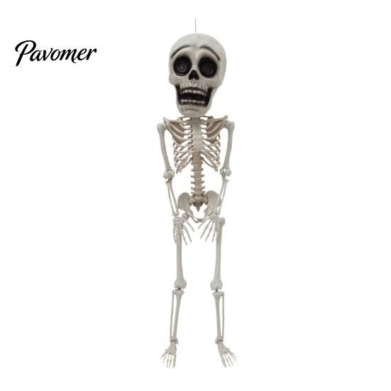 Halloween Party Supplies Posable Skeleton Decoration, 41 Inch Full Body Hanging Human with Movable Joint for Joints Yard Garden Porch Lawn Haunted