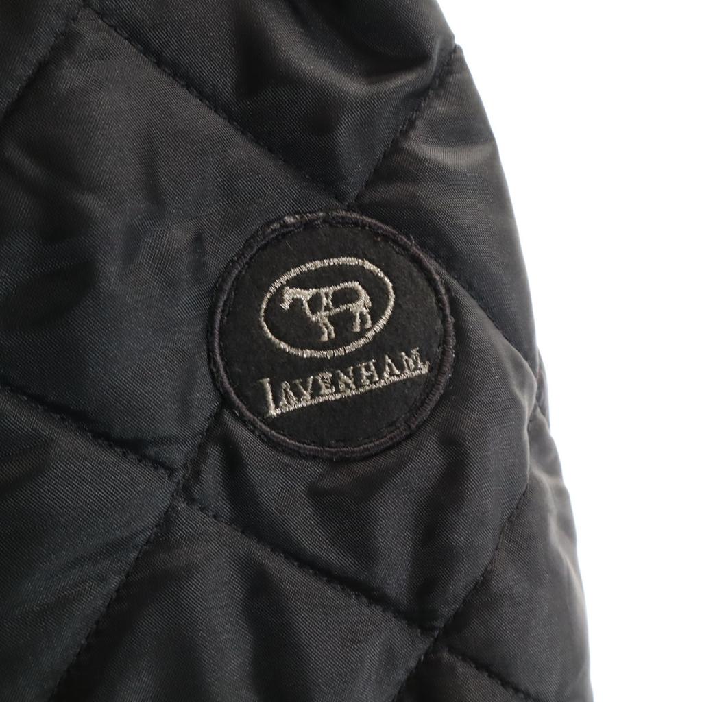 LAVENHAM Made In England Quilted Jacket 36 Black Cotton Filling Women Used