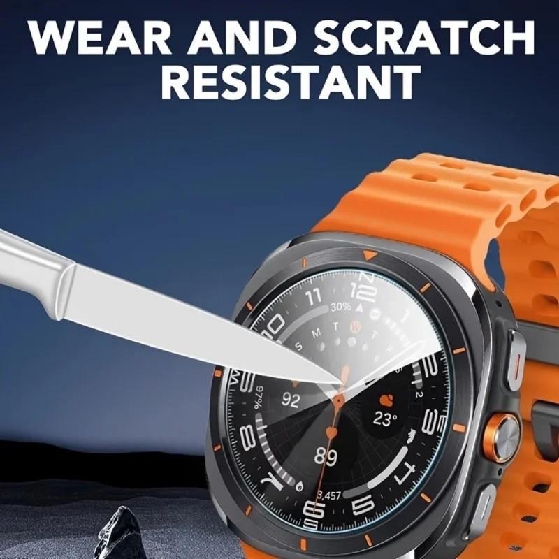 3Pcs Tempered Glass Film for Samsung Galaxy Watch 6 7 8 40/43/44/44mm Classic Ultra Protector Film