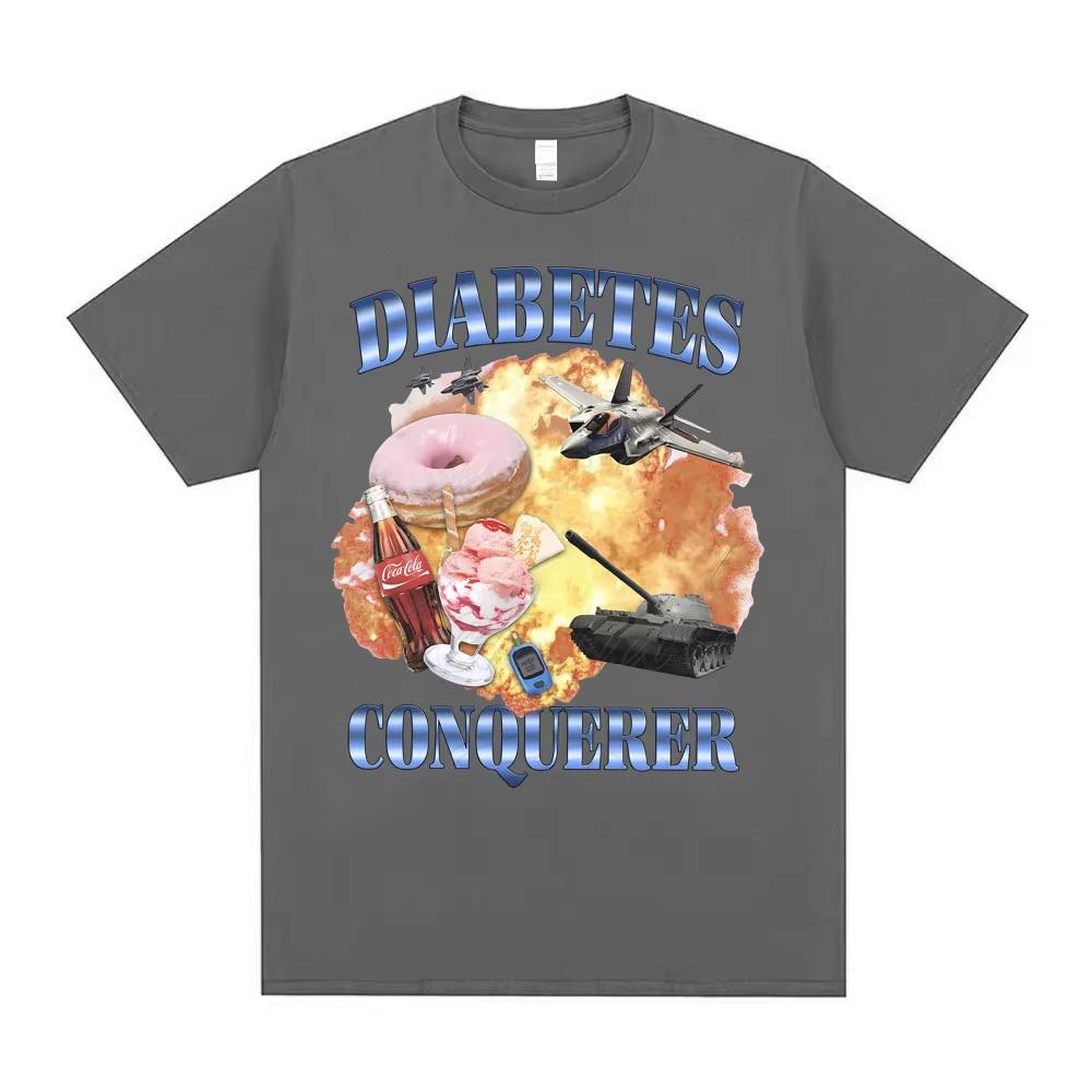 Fun Conquistador Emote T-shirt for Men and Women Casual Oversized Short Sleeve Top Tee Pure Cotton Ins Trend Loose Niche Design