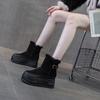 Muffin ice boots with fleece to keep warm and increase height New winter small thick-soled cotton boots