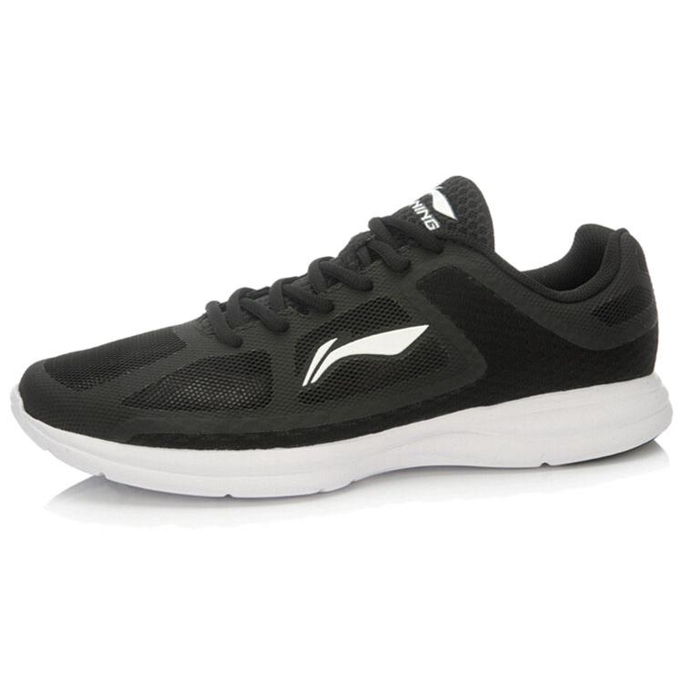 Li Ning Slip Resistant Abrasion Resistant Low top Running Shoes Men's Black White ARBP101-1