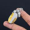Wedding Gift For Her 925 Silver Natural Bumble Bee Jasper Gemstone Pendant