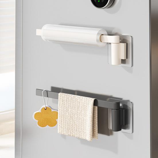 1/2Pcs Kitchen Hanging Rack 360-Degree Rotation Wall-Mounted Rotating Organizer Vertical Wall Storage Stand Rag Holder