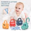 Children's Early Education Fun Unlocking Car Set Mini Numbers and Letters Paired with Puzzle Unlocking Toys School Home Box Gift