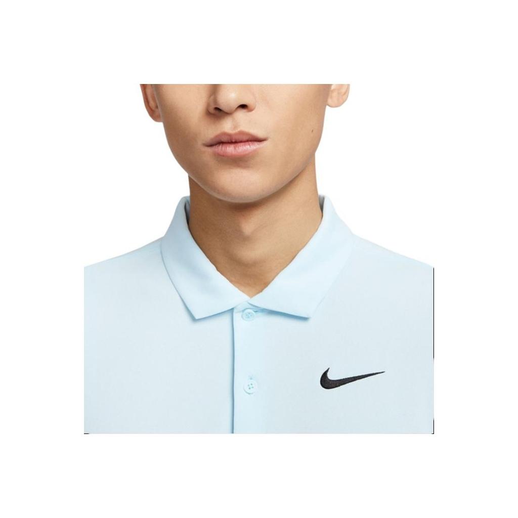 Nike Court Dri-FIT Solid Casual Pullover Short Sleeve Polo Men Tops Light-Blue DH0858-476