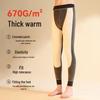 Men's High-Waist Thermal Base Layer Pants with Knee Protection