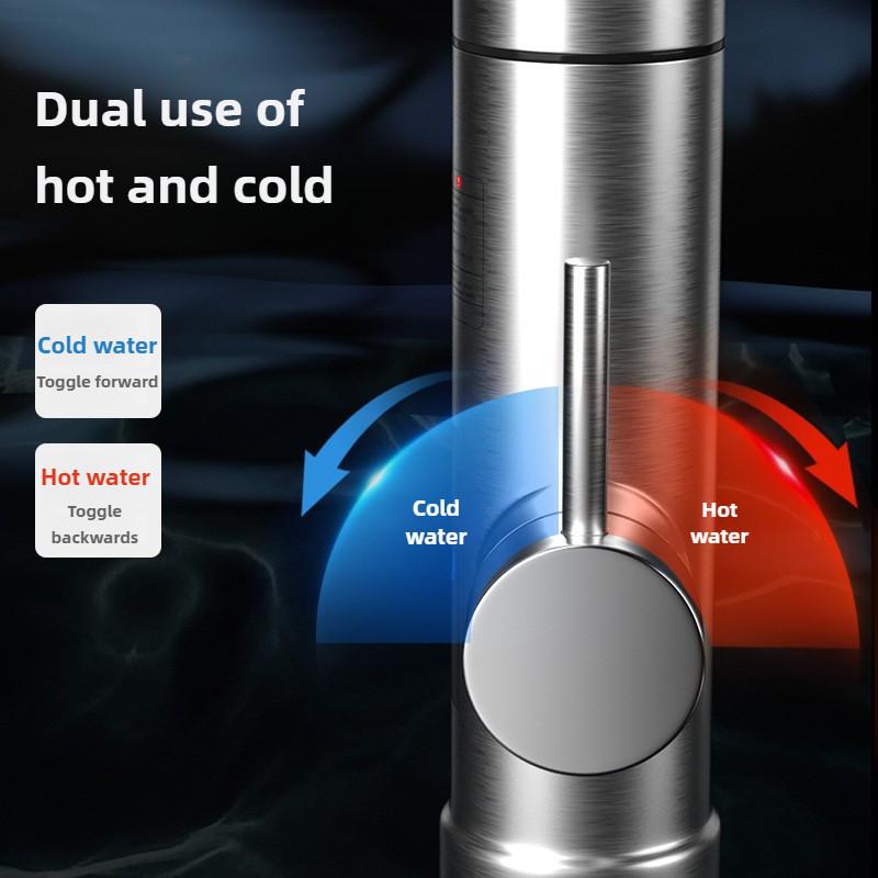 Digital Display Instant Hot Water Heater Household Kitchen Stainless Steel Electric Faucet 3000W Intelligent