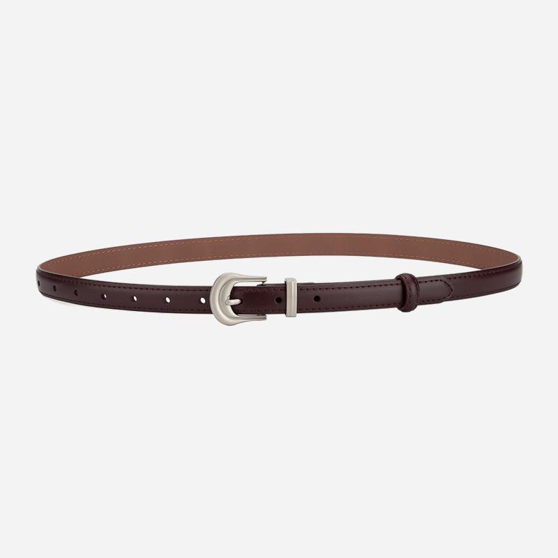 Belt Women'S Leather Belt Women'S Decorative Fine Belt Cowhide Summer Wind Jeans Belt