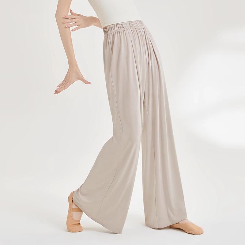 Pantalon de danse moderne Pantalon de danse Nouveau style Pantalon drapé à jambes larges Ample Costume de danse chinoise Adulte Vêtements de pratique de danse classique