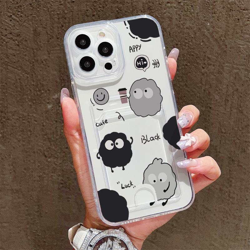 

Силиконовый чехол-карман для карт для Samsung S23 S24 S25 Ultra Xiaomi Redmi 12C 14C 13C Honor Honor 200 Smart 90 Прозрачный бампер для телефона Honor X9A/Honor Magic 5 Lite