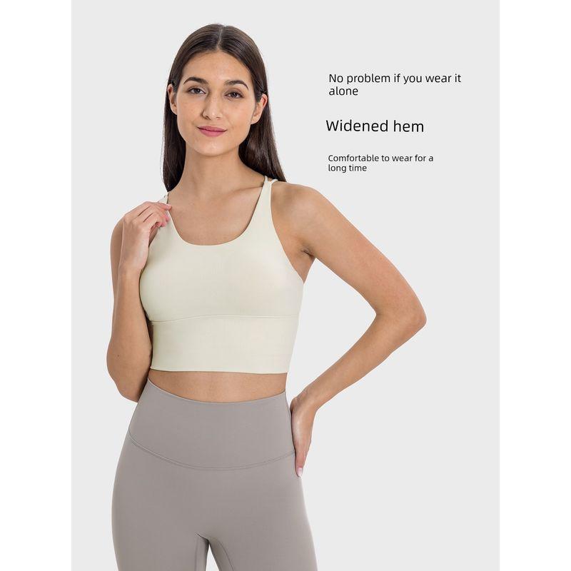 Lu Same Sports Bra for Women 2025 New Outdoor Removable Bubble Wrap Running Fitness Beauty Back Yoga Vest