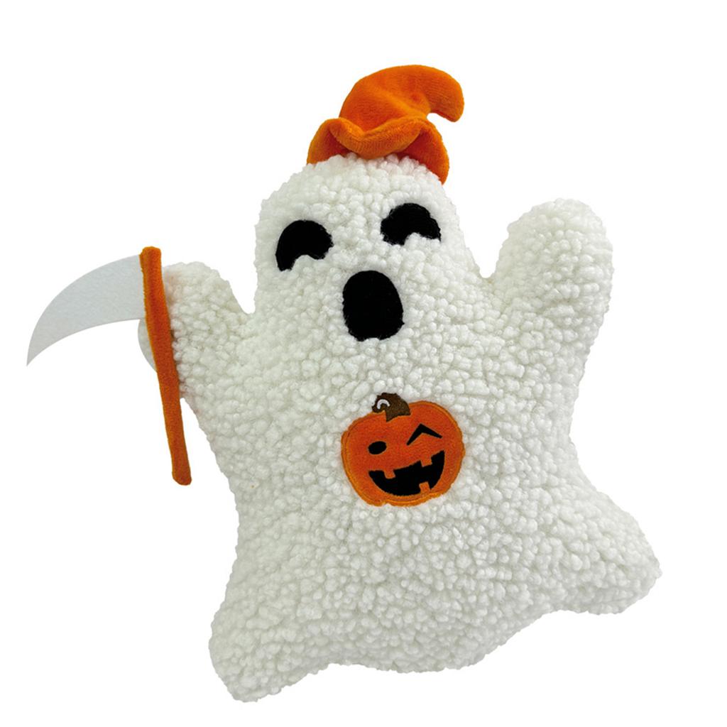 Spooky Ghost Plush Toy Pumpkin Pillow Cushion for Children's Halloween Decoration and Birthday Christmas Gift
