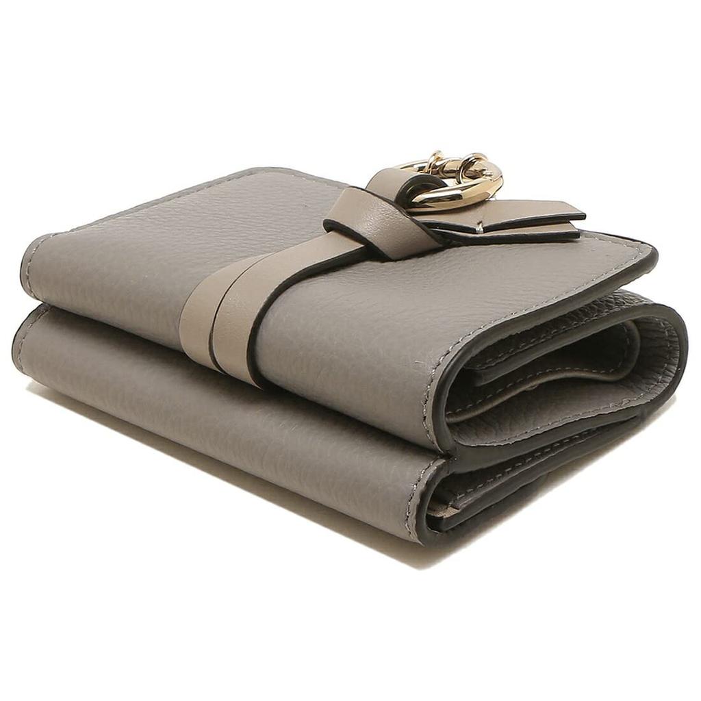 Chloe Alphabet Mini CHC21WP946F57 053 Tri-fold Wallet, Gray, Women's, [Used]