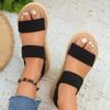 New EVA Roman Mid-Heel Women's Comfortable Sandals, Round Toe, Plus Size, Fashionable Outdoor Beach Wear.