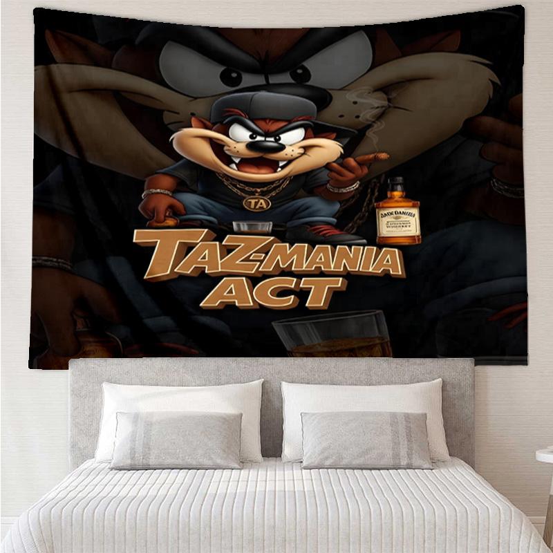 Taz-Mania Devil's Roar Quick-Dry Tapestry Hanging for Bedroom,Livingroom, Playroom,Decor Art Room Wall Tapestry Holiday and Birthday Gifts