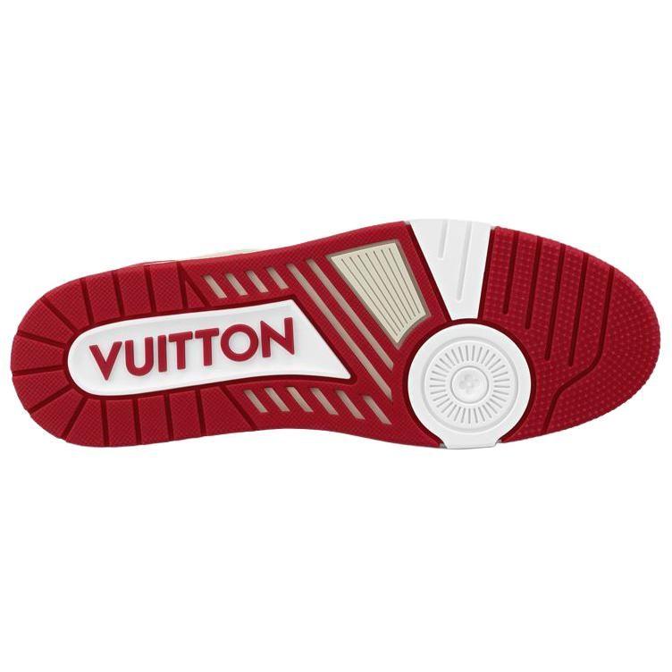 Louis Vuitton Lv Trainer Sneakers 'White Red Grey' 1ABFBI