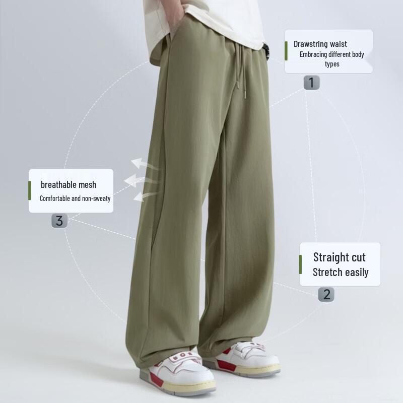 JEEP SPIRIT Men's 2026 Summer Straight-Leg Casual Pants