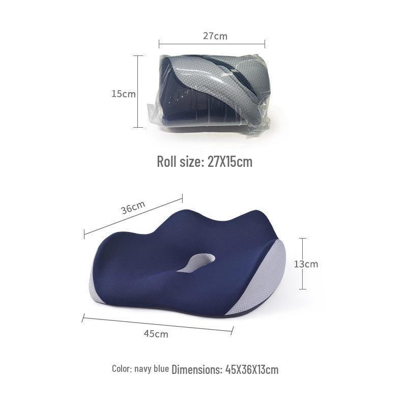 Sitzkissen aus Memory-Schaum: Ergonomische Unterstützung für Büro & langes Sitzen 45x36x13cm dunkelblau