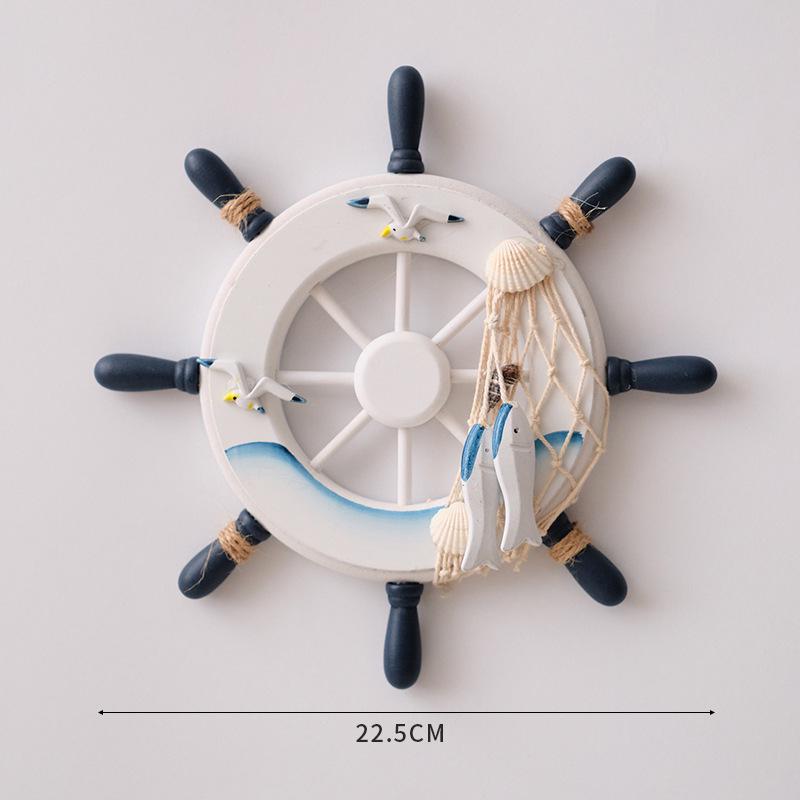 Wandbehang Schiffsrad im mediterranen Stil