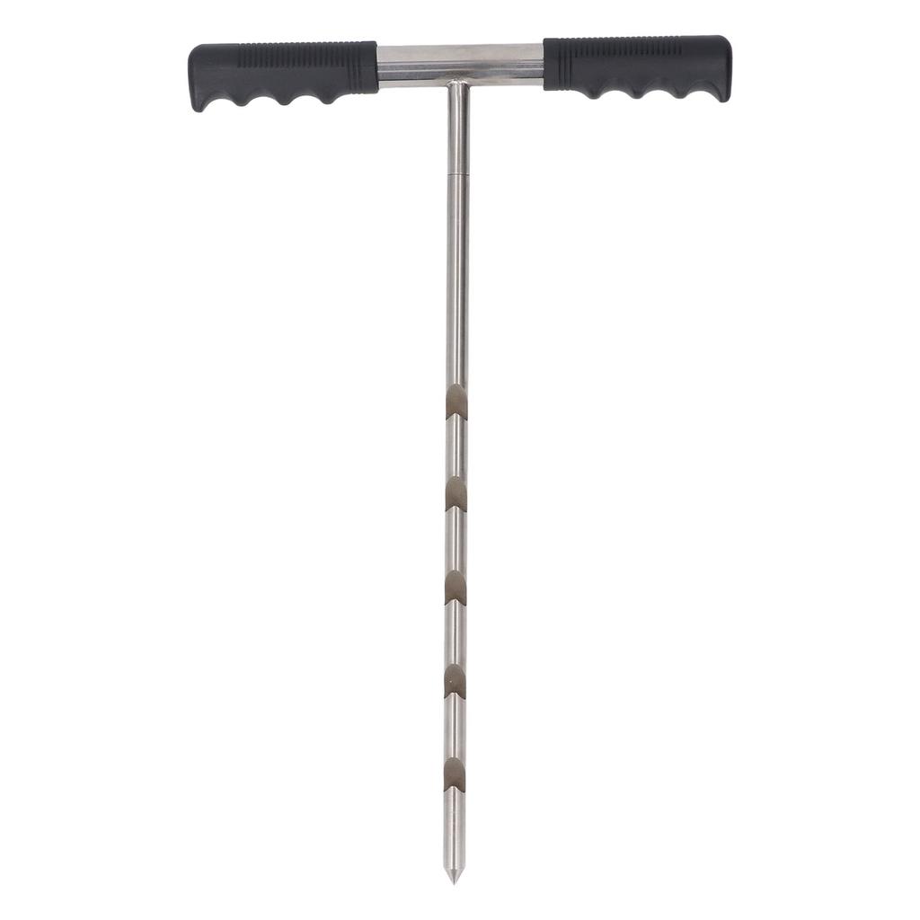 Stainless Steel Soil Sample Probe Combined Probe Rod Adjustable 17‑32‑48 Inch Probe Tool with T Handle Soil Sample