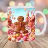 New 3D Gingerbread Man Gingerbread Ceramic Coffee Mark Cup Tea Cup Christmas Christmas