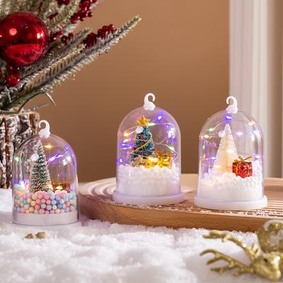 Christmas Decorations for Kindergarten Children Fire Tree Silver Flower Christmas Tree Gift Nightlight Tabletop Decoration
