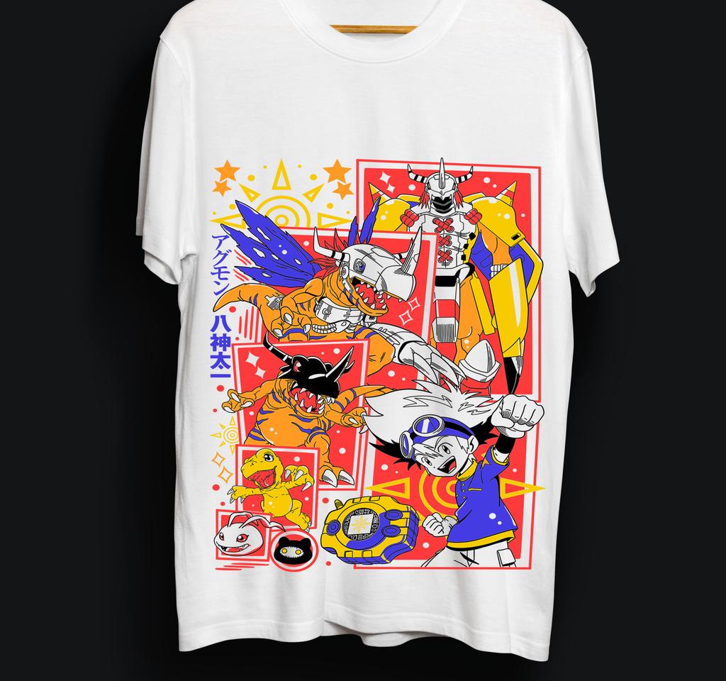 Agumon Adventure tričko Veemon Digimon Adventure Omnimon Anime tričko Všechny velikosti.