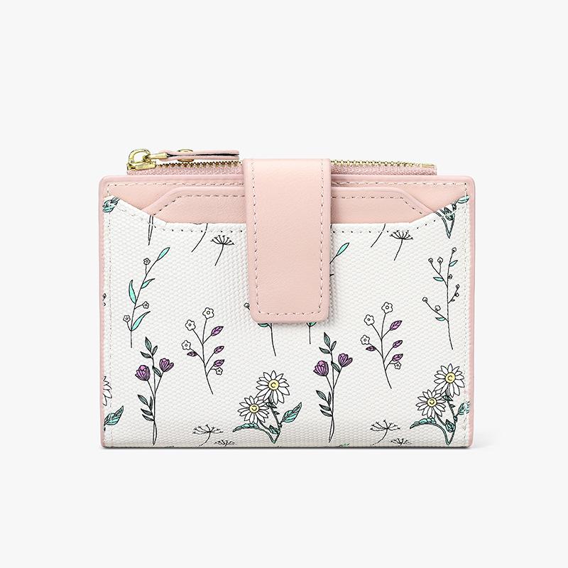 New two-in-one pu wallet with loose-leaf change bag, women's high-end sense, light and compact women's wallet