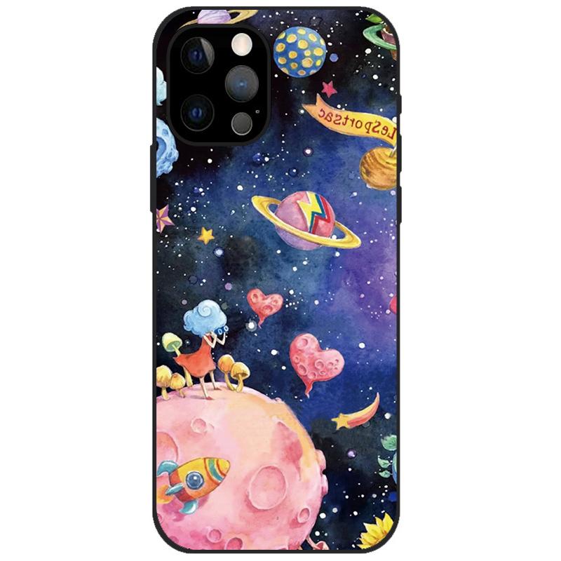 For iPhone 12 Pro Case iPhone12 Pro Bumper Silicon TPU Soft Phone Cover For iPhone 12 Pro Max / 12 Mini Case Cartoon Funda 12Pro