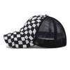 Checkered Mesh Baseball Cap for Men Women, Retro Plaid Trucker Hat with Breathable Net