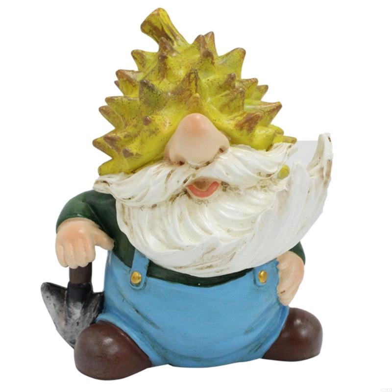 

62KD Pineapples Gnomes Ornament Resins Statues Mini Dwarfs Figurine Fruit Gnomes Decorations for Bedroom Shelf Yard Shelf
