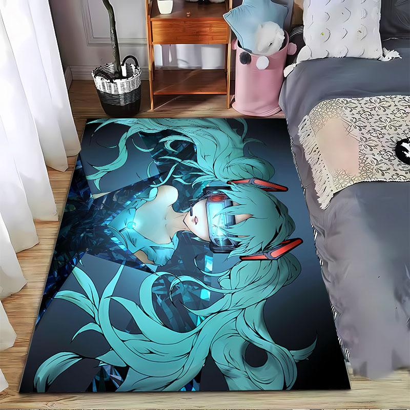 Futuristic Anime Girl Design Suitable As a Non-slip Mat for the Living Room or Bedroom Sofa