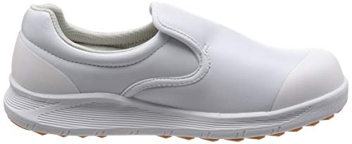 Simon SC117 Work Shoes, Safety Sneakers, Slip-Resistant, Antibacterial, and Antifungal, Lightweight, White, Size 26.5 cm, 3E