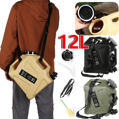 12L Outdoor Water Bin Portable Water Carrier with Spigot No Leakage BPA Free Emergency Water Tank for Camping Fishing Picnic