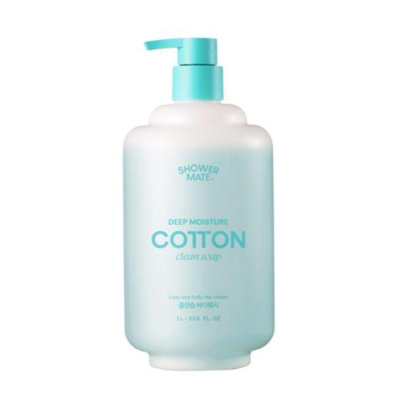 SHOWER MATE Deep Moisture Cotton Body wash [Clean Soap] 1000ml