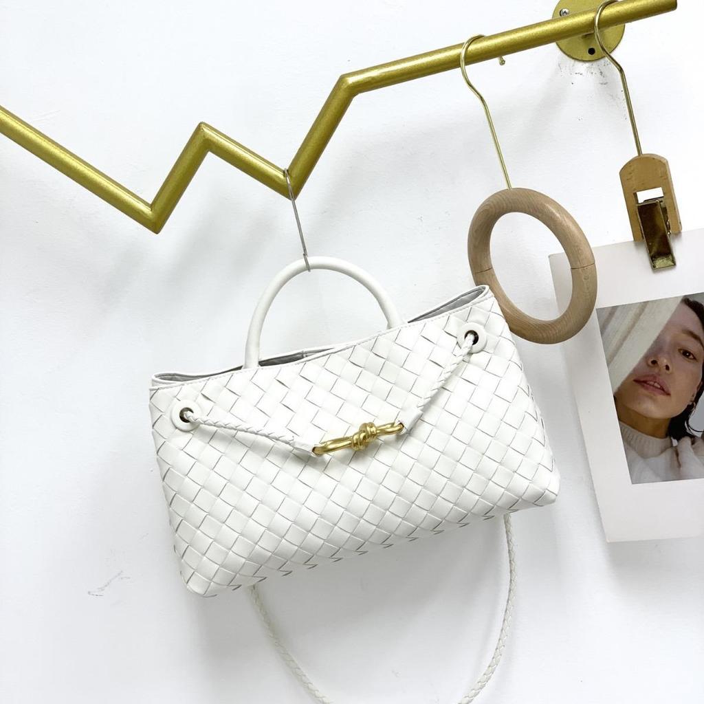 Geantă Tote Crossbody de Damă 2024 Retro din Piele Țesută Manual