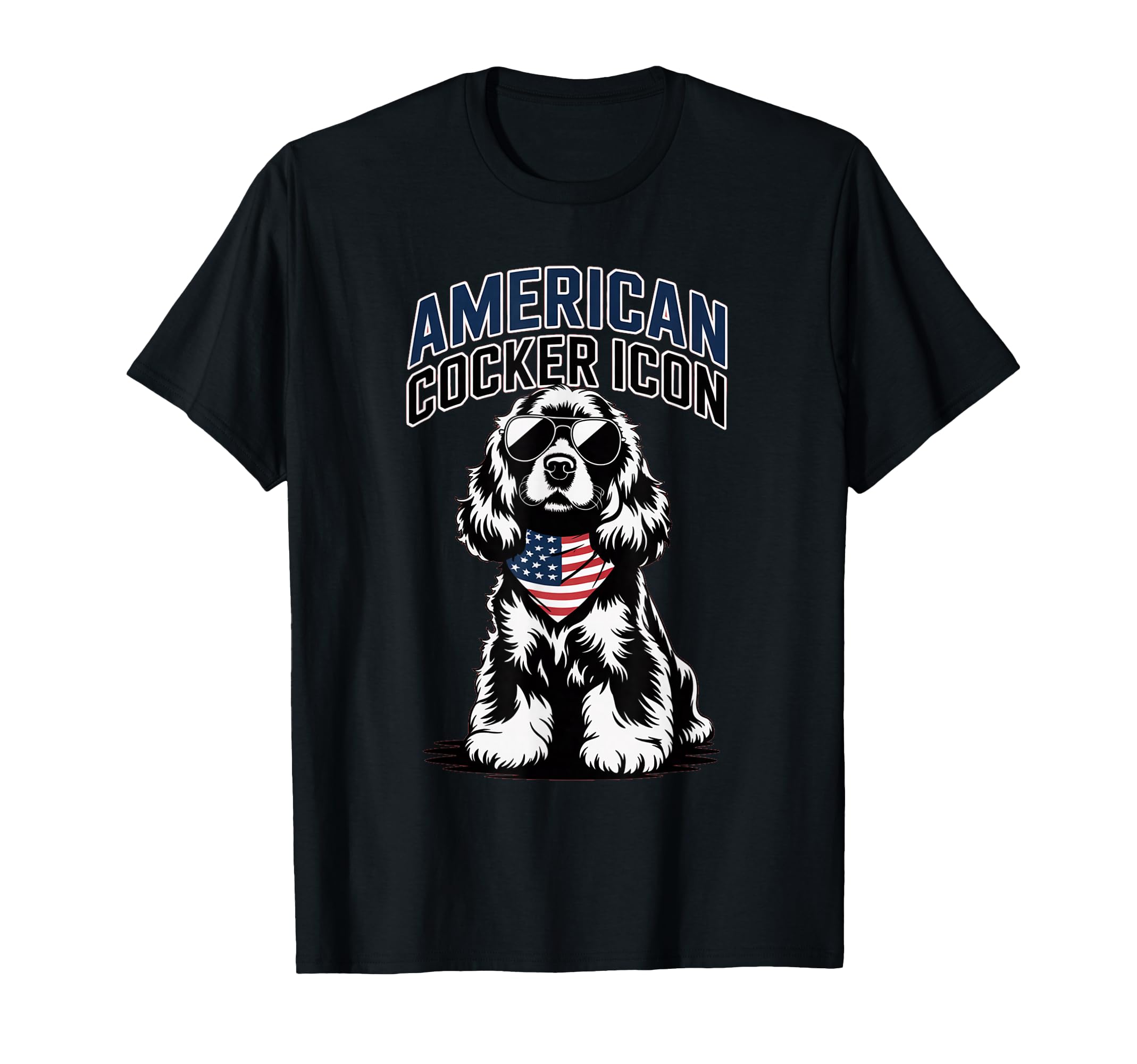 

American Cocker Spaniel Icon Patriotic Cocker Spaniel T-Shirt