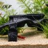 Betta Fish Cave Aquarium Corner Hideout, under Gravel Tunnel, Tank Decor Stone-Look Hideout Viewing Tunnel for Shrimp Aquatic Pet Accessories