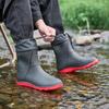 Schwarze wasserdichte Gummi-Regenstiefel mit langem Schaft - Verschleißfeste Outdoor-Sommerschuhe