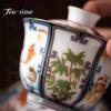 200ml Chinese White Porcelain Gaiwan Zen Tea Bowl with Saucer Lid Kit Tea Tureen Tea Maker Cover Bowl Teaware Ornaments Gift Box
