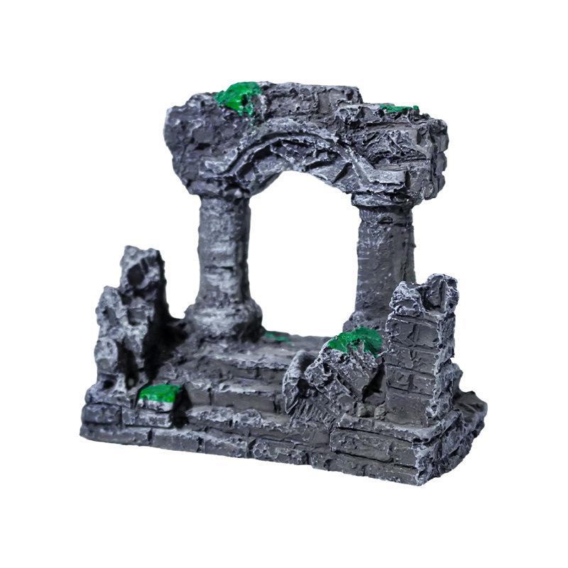 Römische Säule, Dekoration für Aquarien aus Kunstharz: Doppelsäulen-Mooslandschaft