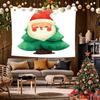 Santa & Snowman Tapestry Background Cloth Hanging Cloth Bedroom Bedside Decorative Wall Cloth Rental Dormitory Tapestry