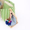 Ocean Mist Fringes Fiesta Beach Tote - Cotton Boho Bag