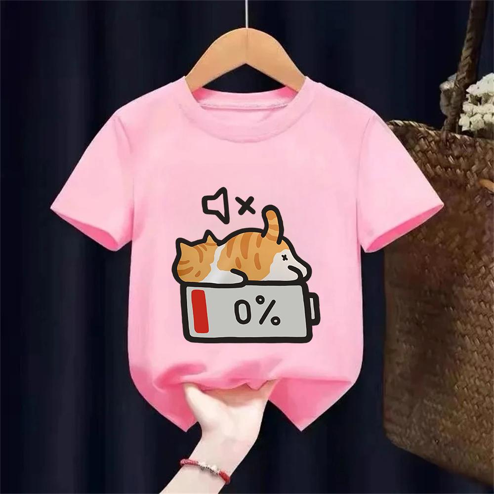 T Shirt Cat Chinoiserie Style Funny Summer Retro Trend Cartoon Kitten Tops Tee Tshirt Kids Design Lovers Casual Short Sleeved