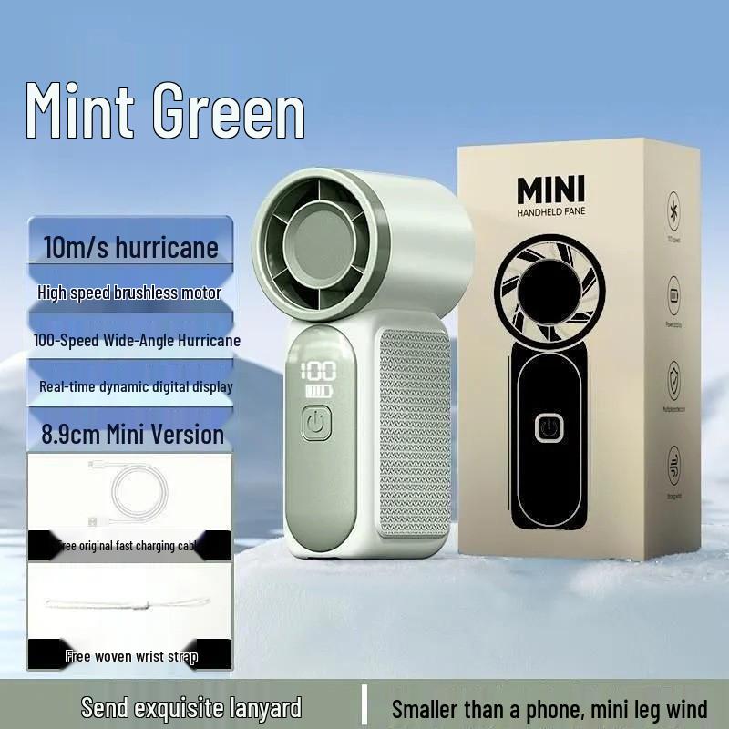 Portable Neck-Hanging Silent Fan with Digital Display for Men and Women - Versatile for Office, Dorm, and Desktop Use