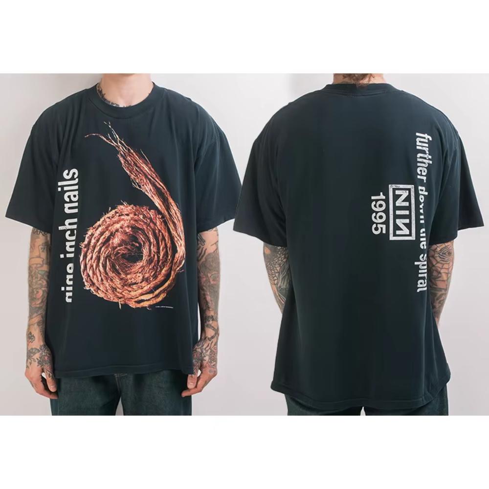 

NINE INCH NAILS Band NINE INCH NAILS Team Famous Industrial Rock Loose Male Cotton Summer Men s and Women s Short Sleeve T-shirt 4XL